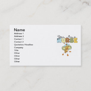 Cartão De Visita Sim, sou uma Enfermeira T-shirts e presentes