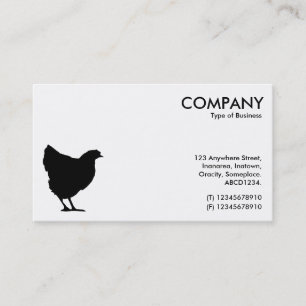 Cartão De Visita Símbolo Black Hen - Branco (Cartão Eggshell)