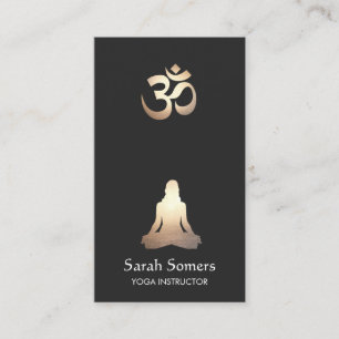 Cartão De Visita Símbolo da dose de Yoga Om
