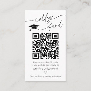 Cartão De Visita Símbolo de código QR do Fundo Colégio