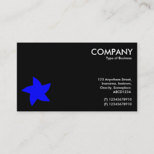 Cartão De Visita Símbolo de estrela giratória azul - preto