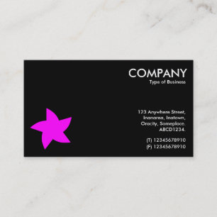 Cartão De Visita Símbolo de Estrela Rotação Magenta - Preto