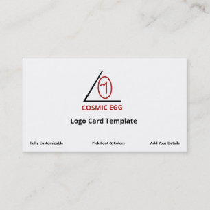 Cartão De Visita Símbolo de Geoglifo Vermelho Logotipo de Ovo Cósmi