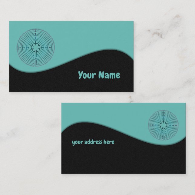 Cartão De Visita Símbolo de Geometria Sagrado - Chartres Labyrinth  (Frente/Verso)