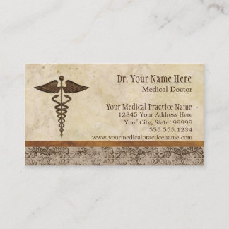 Cartão De Visita Símbolo de Medicina Médica Médica de Prática Médic