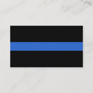 Cartão De Visita Símbolo de solidariedade policial de bandeira azu