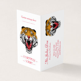 Cartão De Visita Símbolo de tatuagem de desenho animado Legal rugin