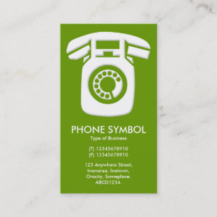 Cartão De Visita Símbolo de Telefone - Verde (669900)