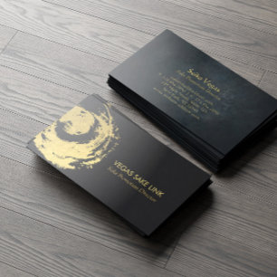 Cartão De Visita Símbolo Dourado preto Sake Sommelier Winery Barten