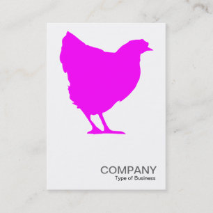 Cartão De Visita Símbolo Magenta Hen 02 - Branco