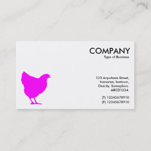 Cartão De Visita Símbolo Magenta Hen - Branco