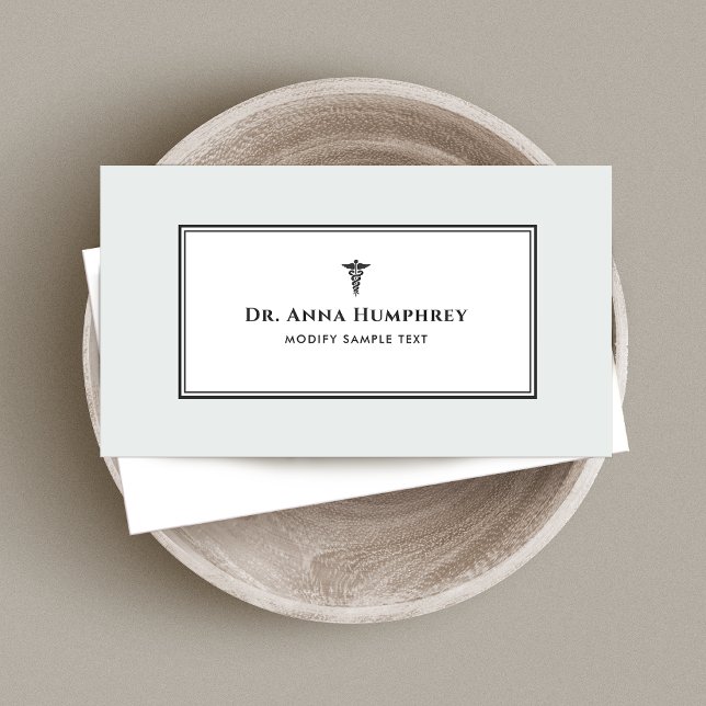 Cartão De Visita Símbolo médico de Caduceus (Criador carregado)