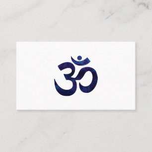 Cartão De Visita Símbolo Om Ohm Símbolo Yoga Meditação Zen