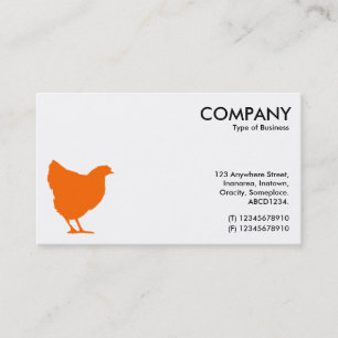 Cartão De Visita Símbolo Orange Hen - Branco