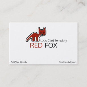 Cartão De Visita Símbolo Petroglicph Fox - Red Fox