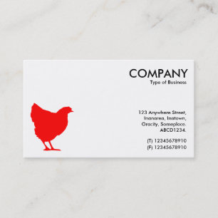 Cartão De Visita Símbolo Red Hen - Branco (casca de ovo)