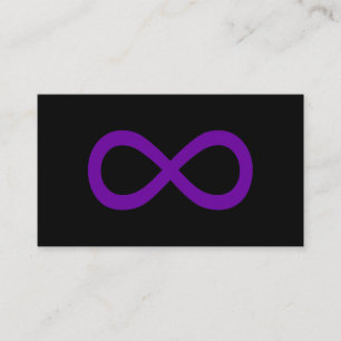Cartão De Visita Símbolo roxo da infinidade