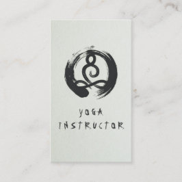 Cartão De Visita Símbolo ZEN OM da Meditação de Ioga de Caligrafia 
