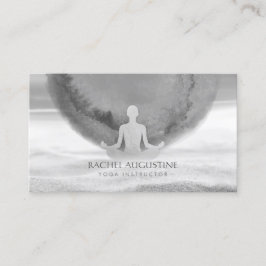 Cartão De Visita Símbolo Zen OM - Instrutor de Meditação de Aquarel