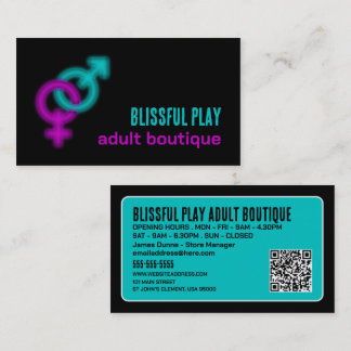 Cartão De Visita Símbolos masculinos e femininos - Boutique adulto