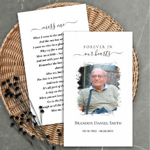 Cartão De Visita Simpatia Funeral Foto Memorial Prayer Card