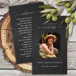 Cartão De Visita Simpatia Funeral Foto Memorial Prayer Card