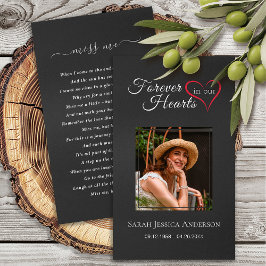 Cartão De Visita Simpatia Funeral Foto Memorial Prayer Card