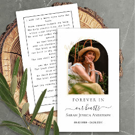 Cartão De Visita Simpatia Funeral Foto Memorial Prayer Card