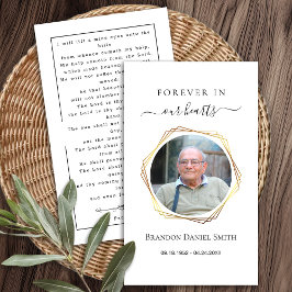 Cartão De Visita Simpatia Funeral Foto Memorial Prayer Card