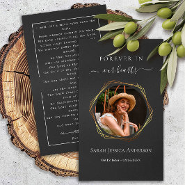 Cartão De Visita Simpatia Funeral Foto Memorial Prayer Card