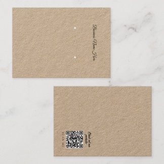 Cartão De Visita Simple Design Store Kraft Earring Display Card