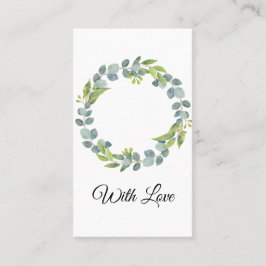 Cartão De Visita Simple Eucalyptus Wreath Wedding Card - Blank