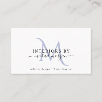 Cartão De Visita Simple Modern Interior Designer Script Business