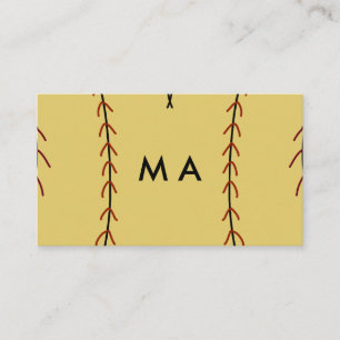 Cartão De Visita Simple monogram add your name letter man minimal t