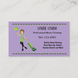 Cartão De Visita Simple Professional House Cleaning Business Cards