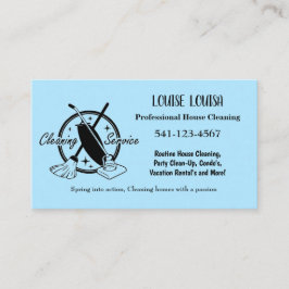 Cartão De Visita Simple Professional House Cleaning Business Cards