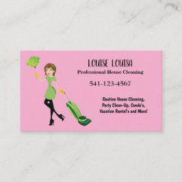 Cartão De Visita Simple Professional House Cleaning Business Cards