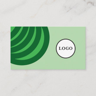 Cartão De Visita Simple Soft Green Black Stylish Business Card