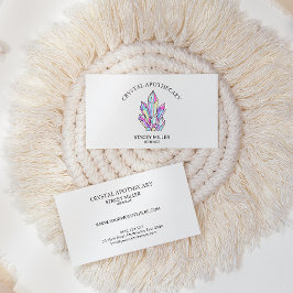 Cartão De Visita Simples apóstolo Cristal de Nova Era Colorida