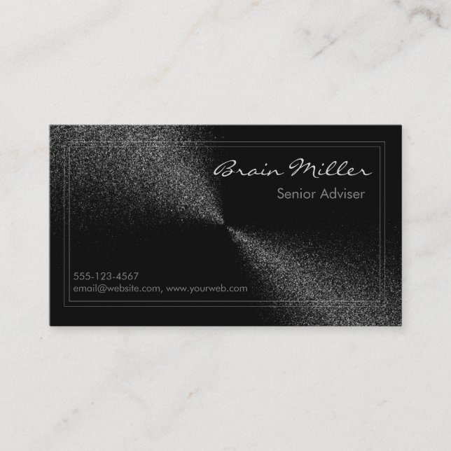 Cartão De Visita Simples Black Modern Professional (Frente)