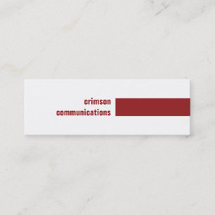 Cartão de visita simples carmesim