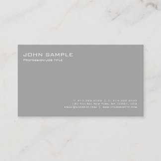 Cartão De Visita Simples Cinza de Na moda moderna