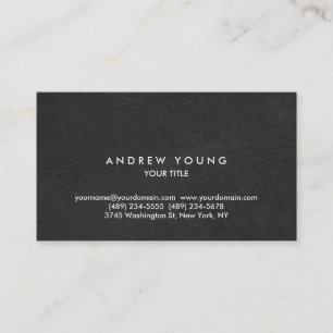 Cartão De Visita Simples Cinza Simples Profissional Exclusivo