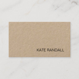 Cartão De Visita Simples Crafter Tan Kraft