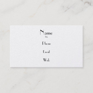 Cartão de visita simples da platina