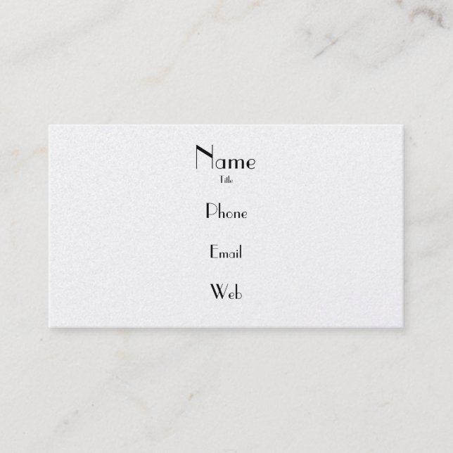 Cartão de visita simples da platina (Frente)