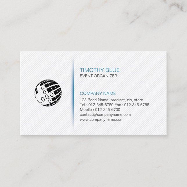 Cartão de visita Simples de Serviços do Organizado (Frente)