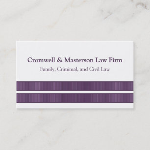 Cartão de visita Simples de Stripes Sonoras, Roxo