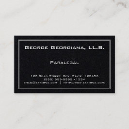 Cartão de visita simples do Paralegal