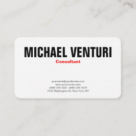 Cartão De Visita Simples e Branca Simples, Bold Professional